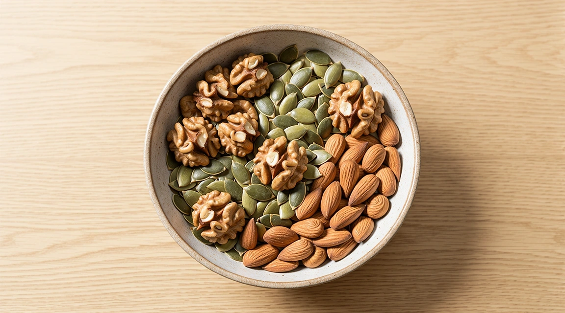 Auswahl an Nüssen und Samen